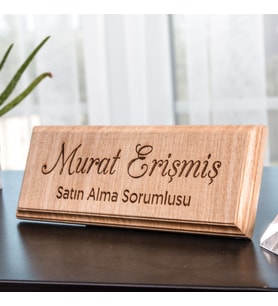 Kişiye Özel Ahşap İsimlik ve Kartvizitlik