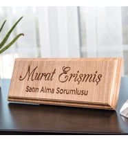 Kişiye Özel Ahşap İsimlik ve Kartvizitlik