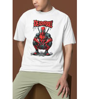 Deadpool Süper Kahraman Baskılı Unisex Oversize Film Kahramanı Tişört