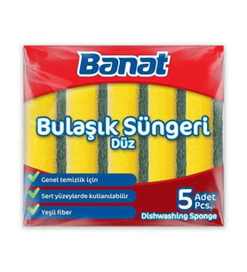 Düz Bulaşık Süngeri 5li