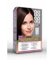 Asse Adventure Set Saç Boyası, Kalıcı ve Canlı Renkler 1+1 Kullanım Seti No5.35 Büyülü Kahve