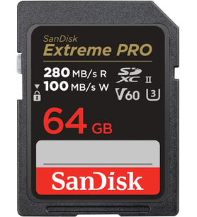 Sandisk 64Gb Extreme Pro Sdxc Uhs-Ii Hafıza Kartı - C10, U3, V60, 6K, 4K Uhd, Sd Kart - Sdsdxep-064G