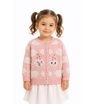 Kız Bebek Bulut Detaylı Hırka 23120