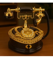 Retro Avrupa Tarzı Telefon Şekilli Müzik Kutusu – Çekmeceli Takı Kutusu ve Dekoratif Masaüstü Aksesuarı (Karışık)