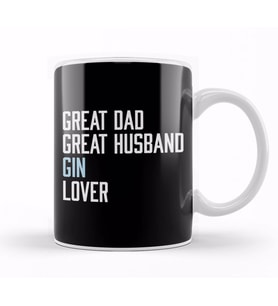 Great Dad Great Husband Gin Lover Kupa Bardak Porselen