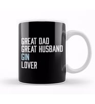 Great Dad Great Husband Gin Lover Kupa Bardak Porselen
