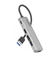 Fuchsia USB 3.0 Portlu Type-C Hub Çoklayıcı Adapter (Gri)