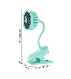 Taşınabilir Mini Klips Bebek Arabası Fanı, Fan Elektrikli Soğutma Ha Sirkülatöründe 360 Derece Döneb