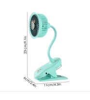Taşınabilir Mini Klips Bebek Arabası Fanı, Fan Elektrikli Soğutma Ha Sirkülatöründe 360 Derece Döneb