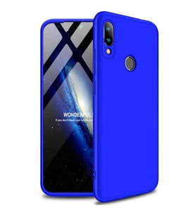 Xiaomi Redmi Note 7 GKK Kılıf 360 Derece Tam Koruma (Mavi)