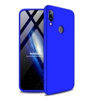 Xiaomi Redmi Note 7 GKK Kılıf 360 Derece Tam Koruma (Mavi)