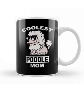 Coolest Poodle Mom Kupa Bardak Porselen