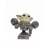 Baby Yoda Uzay Araçlı 15 Cm Heykel Büst 12K Detaylı Reçine (Plastik Değildir)