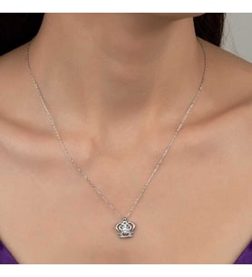Ucarticaret S-warovski Taşlı Gümüş Melek Bayan Kolye