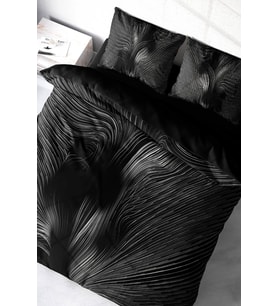 Lastikli Çarşaflı %100 Pamuk Saten Çift Kişilik Nevresim Takımı Gray Motion