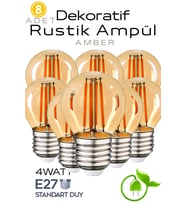 LED Dekoratif Retro 4w Rustik Ampül Amber Işık E27 Standart Duy 220v