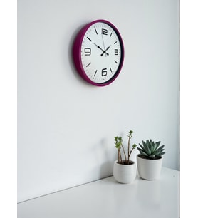 36 Cm Pembe Modern Duvar Saati (Standart)