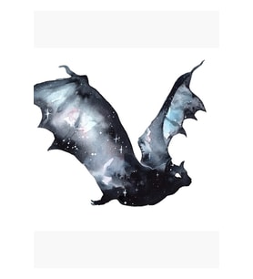 Galaxy Bat Tablo Ahşap Poster Dekoratif