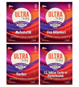 LGS 8.Sınıf Ultra Serisi Matematik Fen Bilimleri Türkçe ve İnkılap Denemeleri