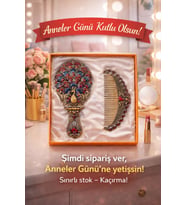 Anneler Günü & Sevgiliye Özel Ayna Tarak Seti – Anlamlı ve Şık Hediye