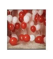Pastel Kırmızı Beyaz Latex Balon 30 Adet