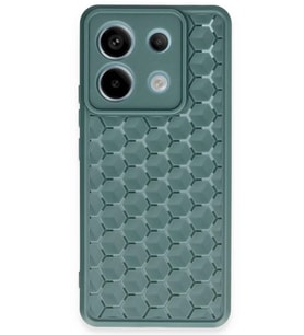 Redmi Note 13 Pro 5G Kılıf Petek Silikon Kapak - Koyu Yeşil