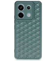Redmi Note 13 Pro 5G Kılıf Petek Silikon Kapak - Koyu Yeşil