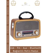 #Radyo Bluetooth Hoparlör MP3 Çalar USB SD Kart Girişli Şarjlı Retro Sd Dekoratif Nostaljik Radyo