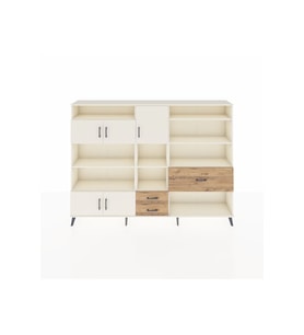 Arges Dolap 13 Raflı 3 Çekmeceli 5 Kapaklı 220x30x163 Aytaşı-Aytaşı/Çam