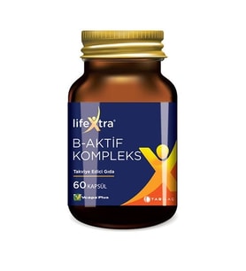Lifextra B-Aktif Kompleks Takviye Edici Gıda 60 Kapsül