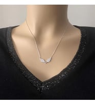Kanatlı Aşk Rodium Gümüş kolye (Karışık)