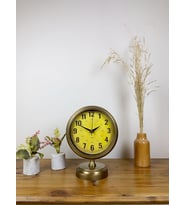 Eskitme Metal Vira Masa Saati 25×20 Cm