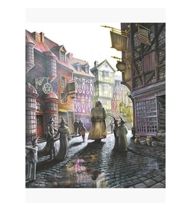 Harry Diagon Alley Road Tablo Ahşap Poster Dekoratif