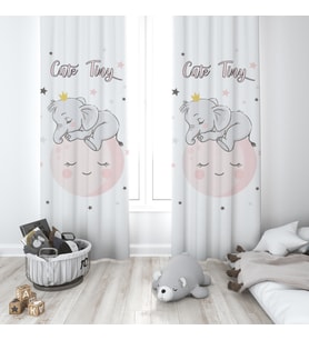 Çocuk Odası Dijital Baskılı 135x260cm Tek Kanat Fon Perde Model 00039