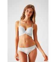 Pierre Cardin Dantelli Push Up Sütyen Takım Ekru