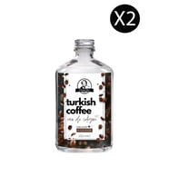 Deluxe Seri Turkish Coffee Kolonyası Parfümlü Türk Kahvesi Kokulu Kolonya 200 ml X 2 Cam Şişe
