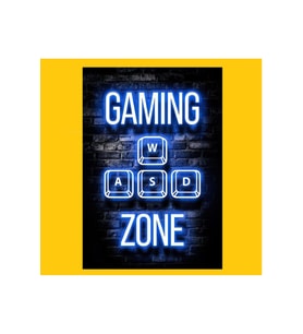 Ahşap Poster Gaming Zone
