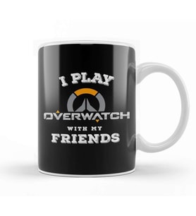 I Play Overwatch With My Friends Kupa Bardak Porselen