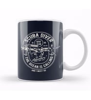 Scuba Diver Ocean Is Calling Kupa Bardak Porselen
