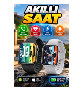 Yeni Nesil Akıllı Saat Android ve iOS Uyumlu Titreşim Modlu Alarm Kronometre