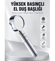 Kolay Montajlı 3 Modlu Yüksek Basınç Duş Başlığı