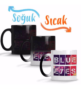 Blue Eyes Sihirli Kupa Bardak Porselen