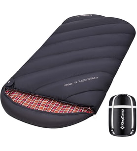 Kingcamp Xl Uyku Tulumu (220 Cm X 100 Cm) Kamp 3 Mevsim Flanel Genişletilmiş Pamuk Büyük Beden Yetiş