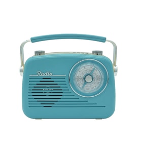 Nostaljik Hafif Taşınabilir Retro Tasarımlı Bluetooth FM Radyo Mavi
