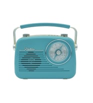 Nostaljik Hafif Taşınabilir Retro Tasarımlı Bluetooth FM Radyo Mavi