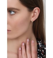 Kadın 925 Ayar Zirkon Taşlı Yılan Küpe (Altın)