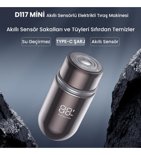 Lexroo Şarjlı Taşınabilir Unisex Mini Sakal ve Yanak Tıraş Makinesi