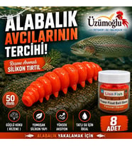 Üzümoğlu Rezene Aromalı Silikon Tırtıl 50mm 8 Adet Alabalık Yemi