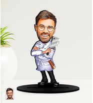 Kişiye Özel Kasap  Karikatürlü  Mdf Biblo (Çok Renkli)