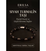 Sertifikalı Siyah Turmalin Taşı Bileklik - Pozitif Enerji ve Güçlü Koruma Sağlayan Takı (Çok Renkli)